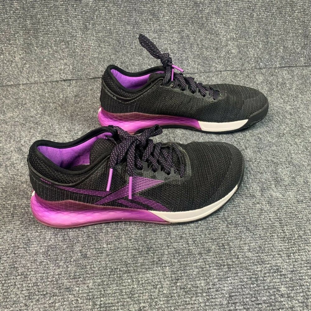 Reebok Womens Crossfit Nano 9 DV6366 Black Purple Running Shoes Sneaker …